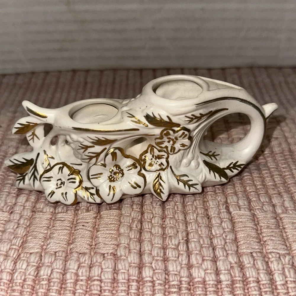 Vintage Napco Perched Birds Salt And Pepper Shaker Set 1951 Original Label